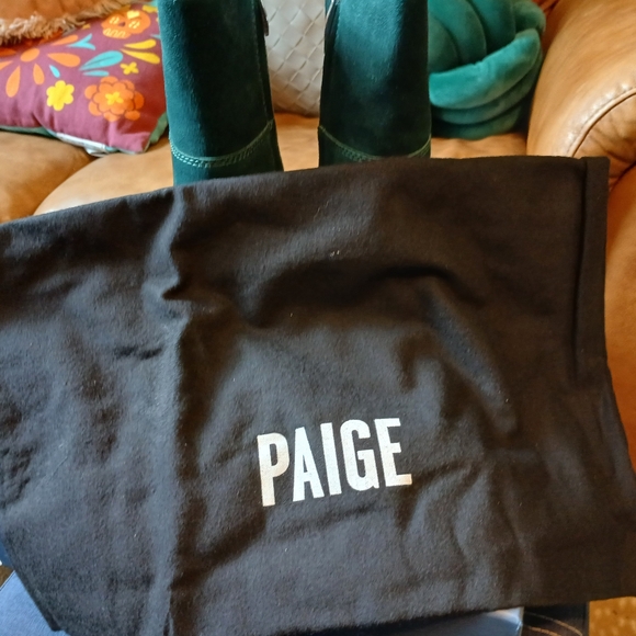 Green Suede Booties - Picture 3 of 6